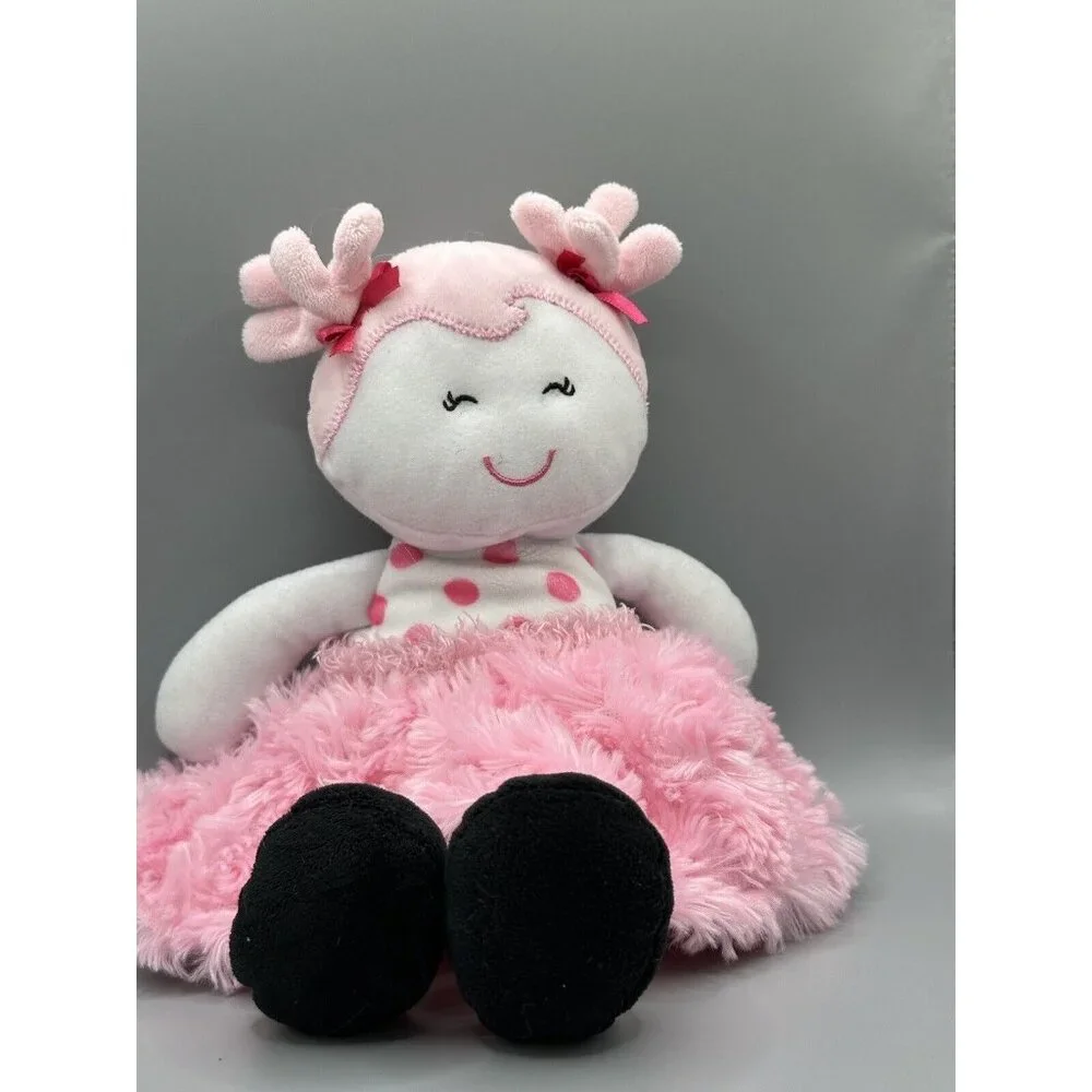 Baby Starters‎ 2016 Lovey Plush Doll Pink White Polka Dots 12'' Stuffed Animal